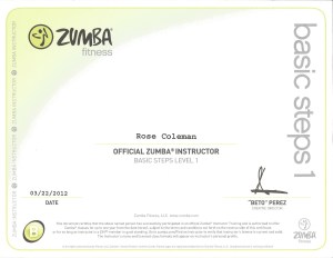 Zumba Basic Steps 1 Cert
